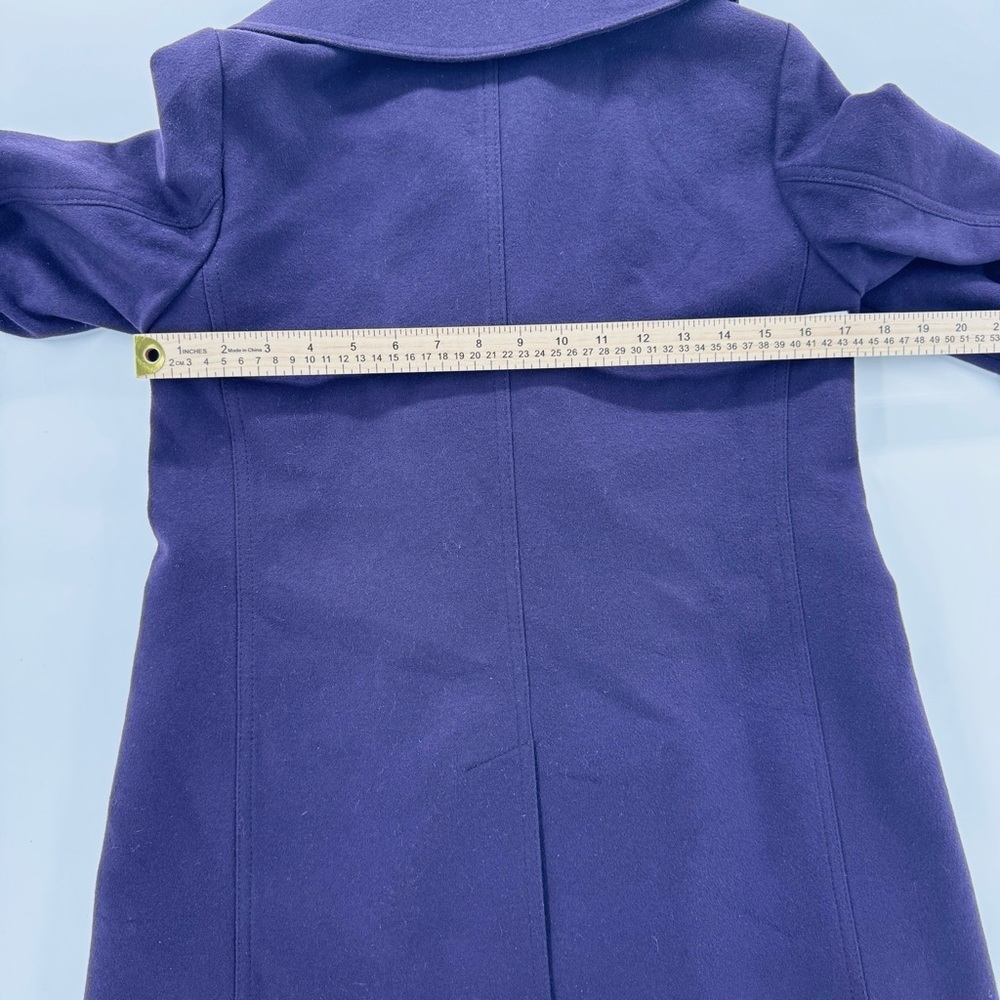 Burberry eggplant Wool cashmere Blend Double-Breasted Peacoat sz4 - Picture 10 of 10